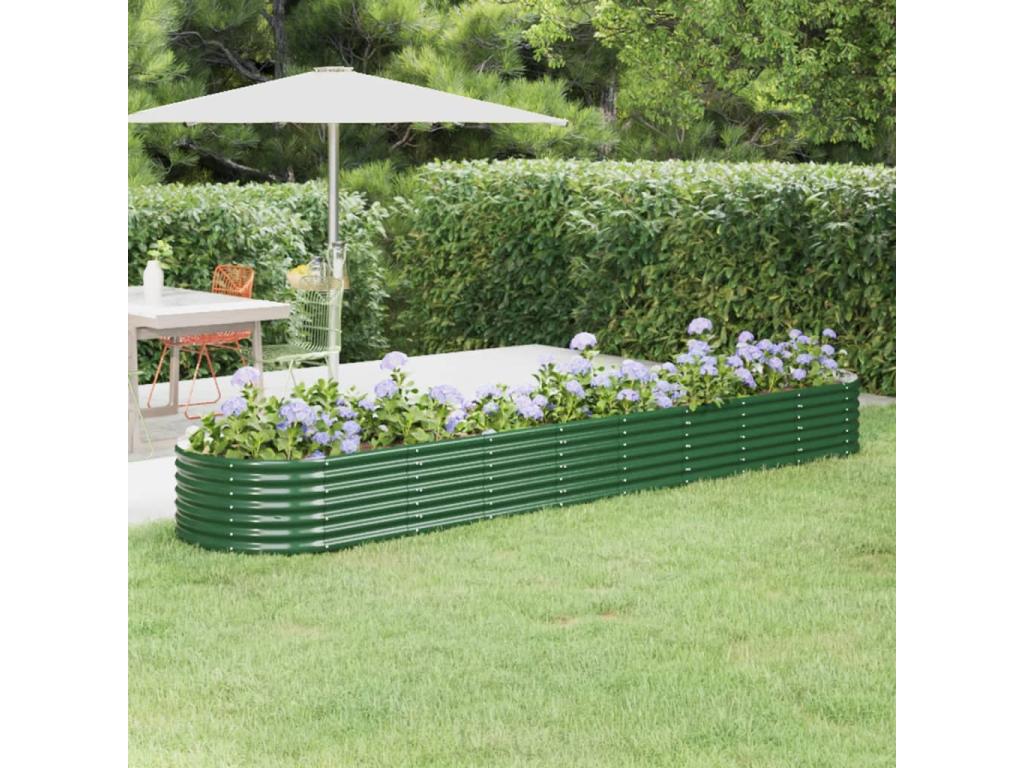 Decoratodo acero recubrimiento polvo verde 368x80x36 cm