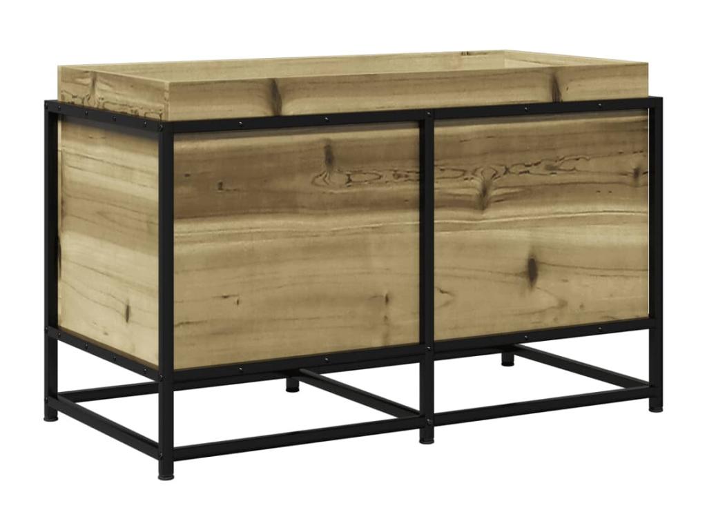Jardinera de madera de pino impregnada 80x40x50 cm