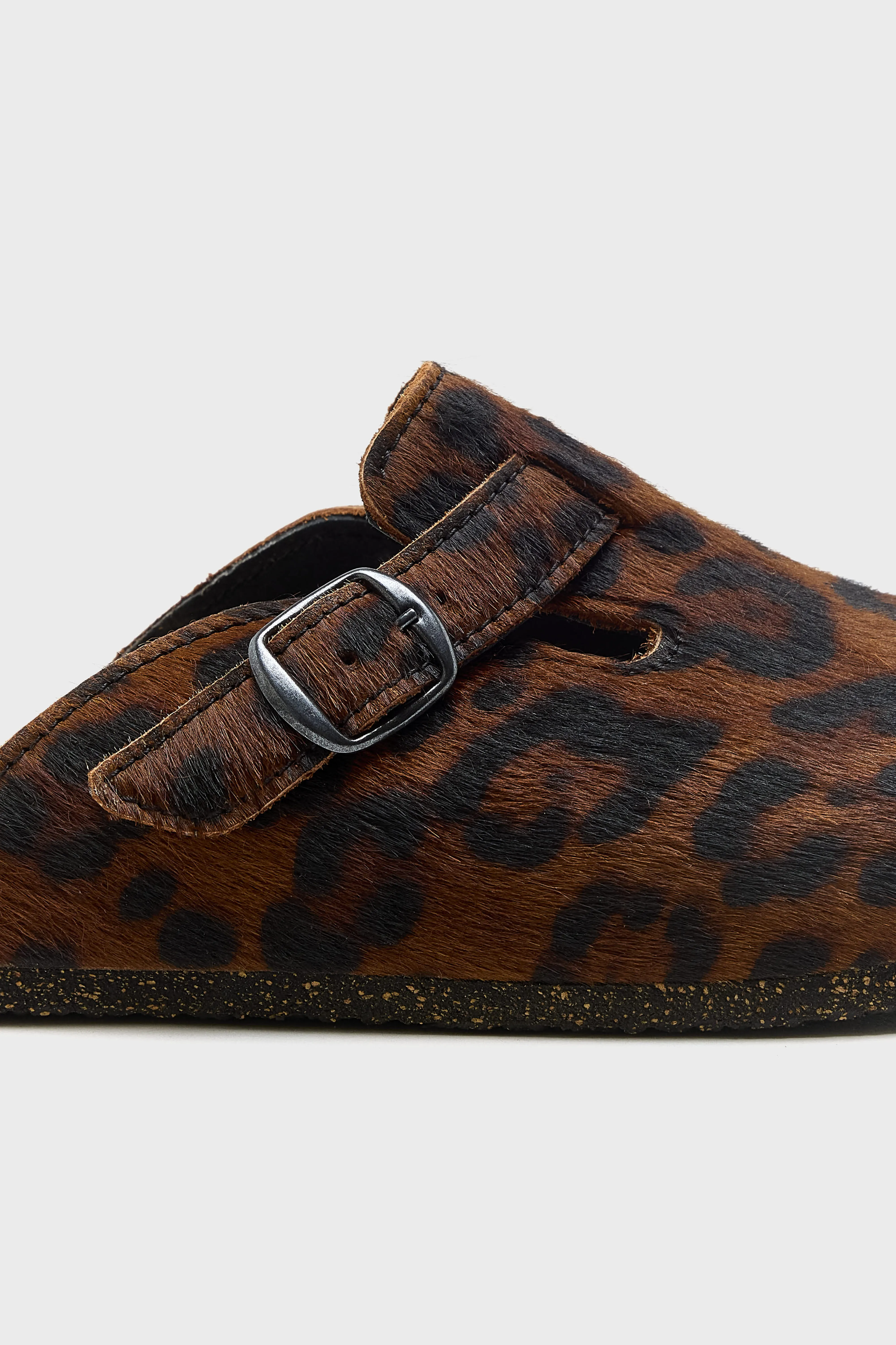 Bellerose Cheetah Ponyhair Mules  (261 / W / BROWN)
