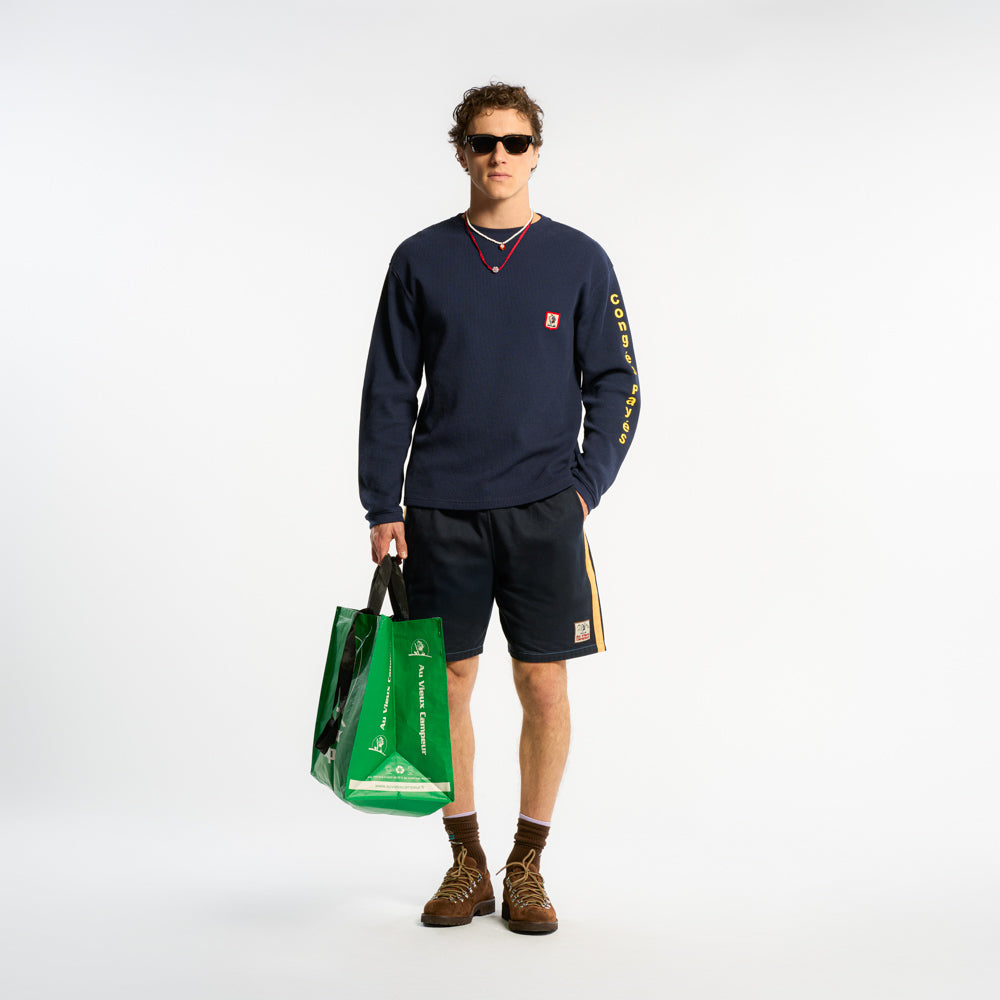 Au Vieux Campeur - T-shirt Manches Longues Aravis - Marine