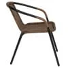 Emma + Oliver Indoor/Outdoor Stacking Rattan Restaurant Patio Chairs, Set of 2, Gray - Image 29