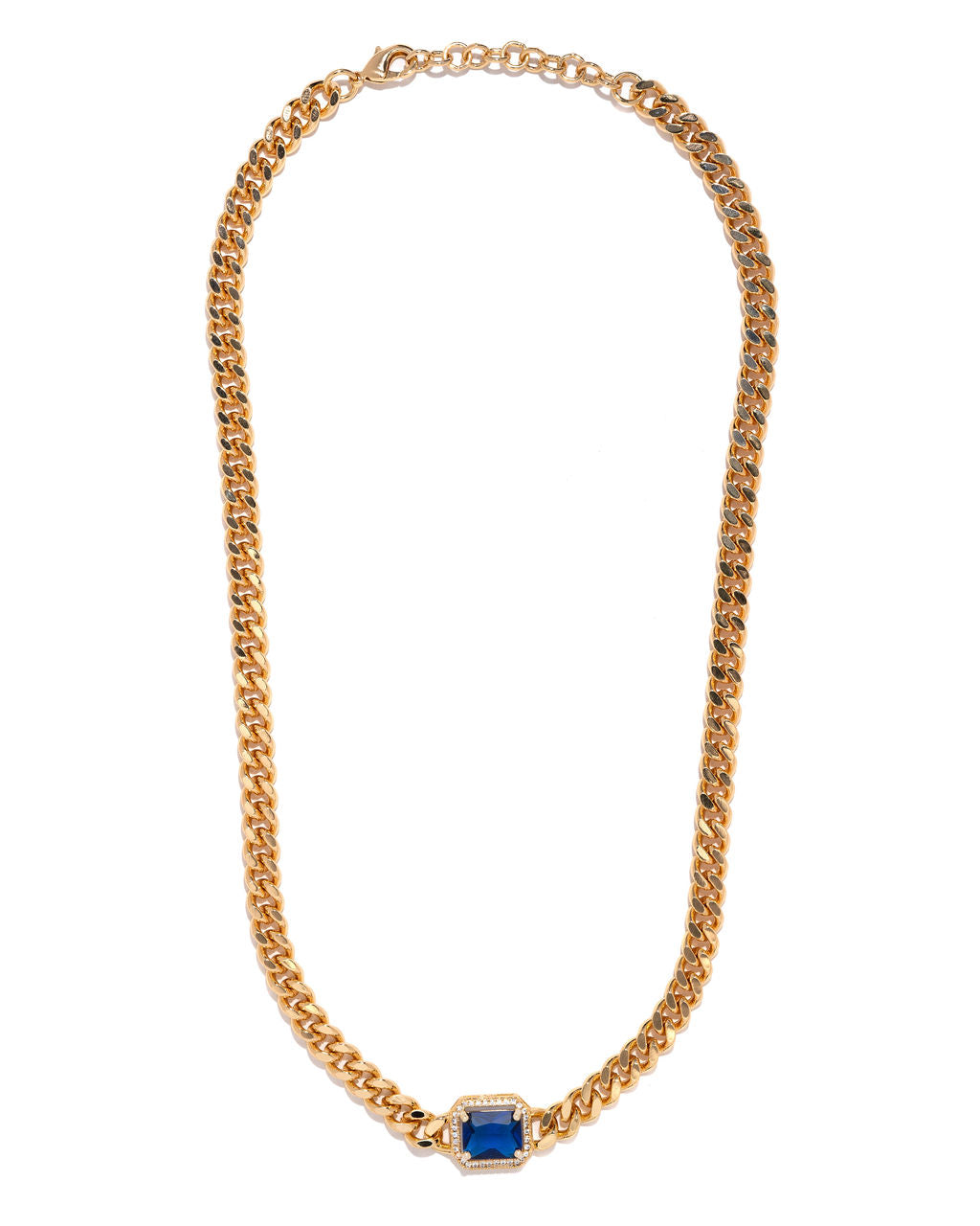 Jules Chain Necklace Sapphire - Se7enfashion