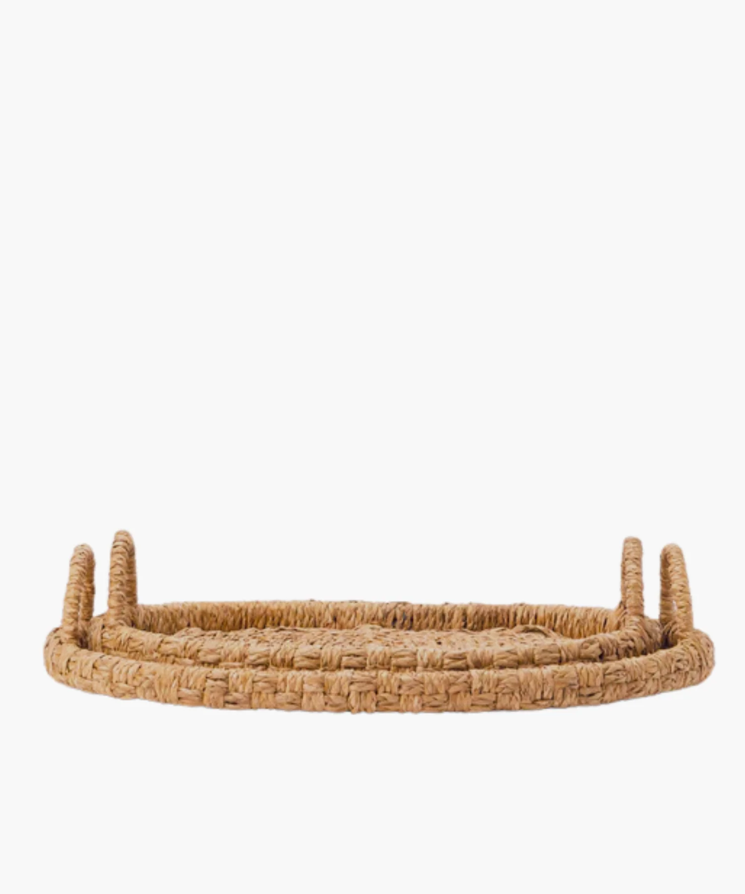 Hand-Woven Tray with Handles