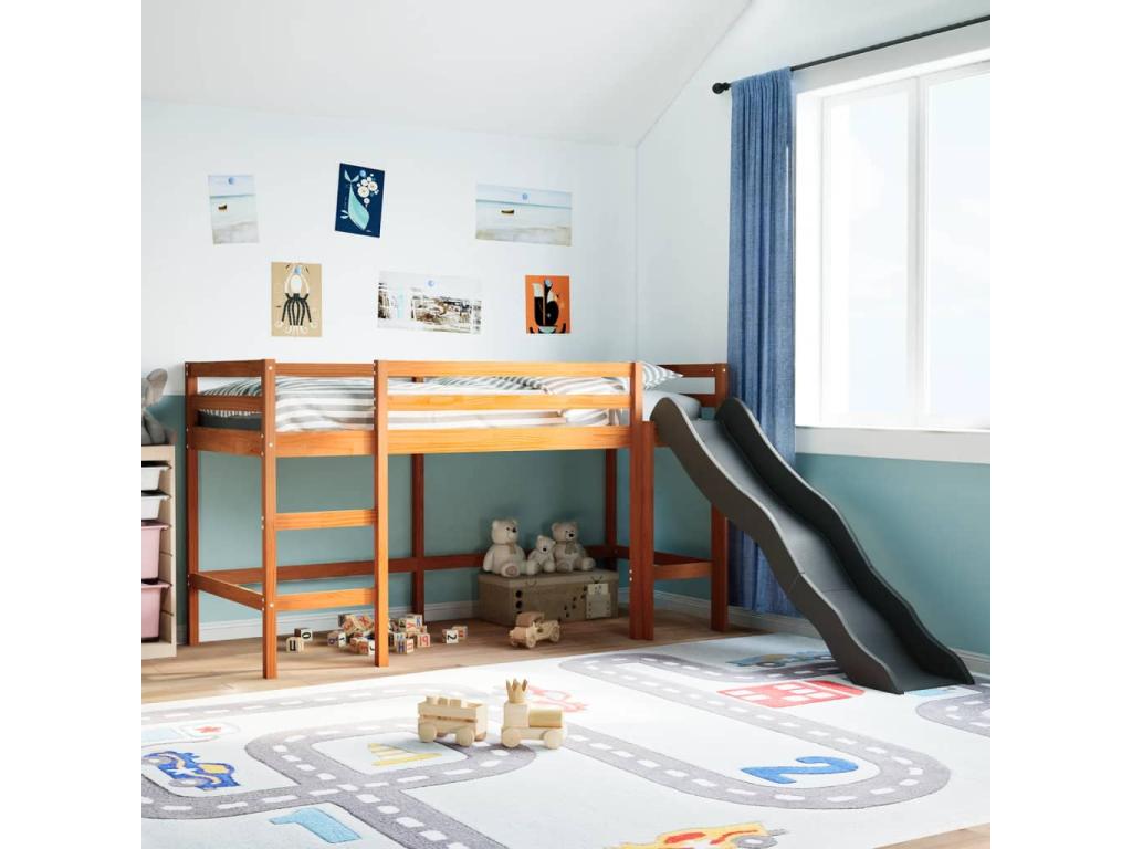 Cama Nidolux para niños sin colchón marrón 90x200 cm