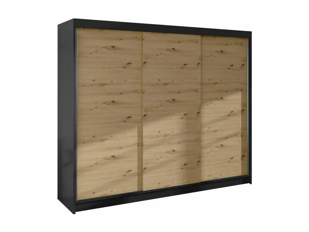 Armario Decopractico 160 Decopractico Artisan | Negro 215x200x58cm Puertas de armario - Correderas 21506BJWV