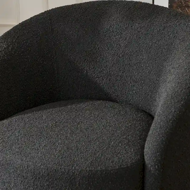 Set of 2 KINWELL 34-Inch Wide Upholstered Swivel Barrel Chairs