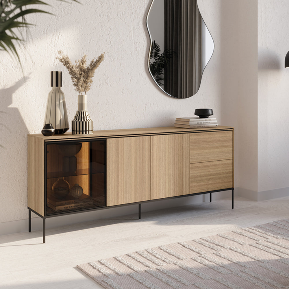 Blokker Grain Dressoir B 201 cm - Eikenhout