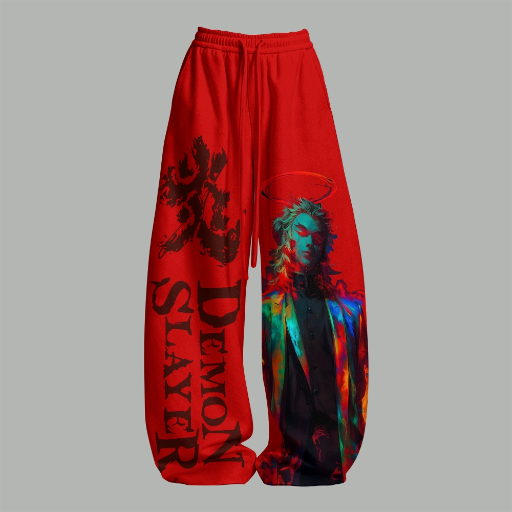 Demon Slayer Top & Elasticated Trousers Two-Piece Set