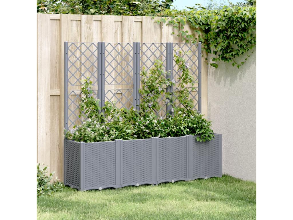 Con Decoratodo nrejado PP gris 160x40x140 cm