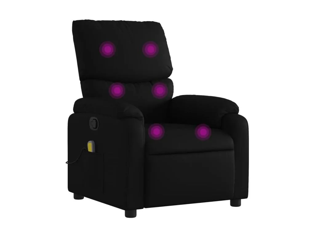 Sillón de masaje reclinable Piel sintética negro