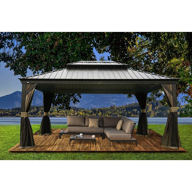 Alexander 16 Ft. W x 12 Ft. D Aluminum Patio Gazebo