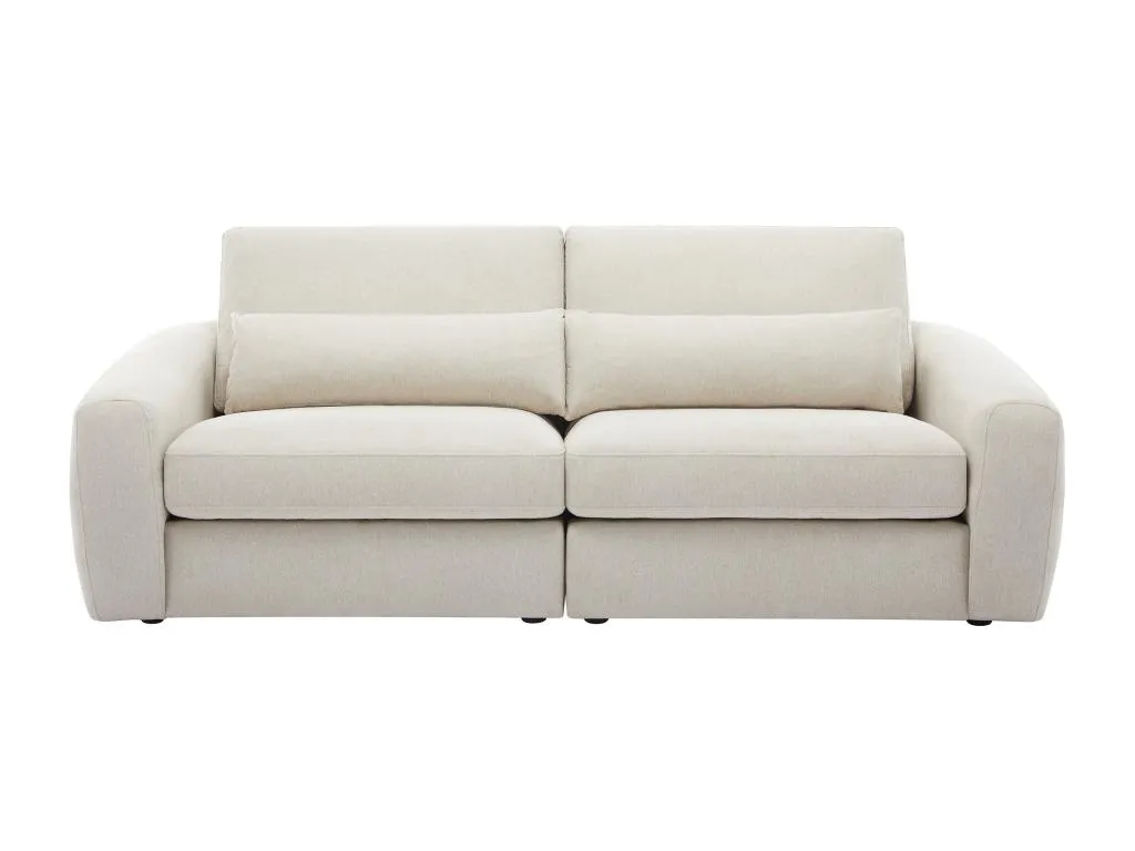 Sofá de 3 plazas de tela beige Prietocasa