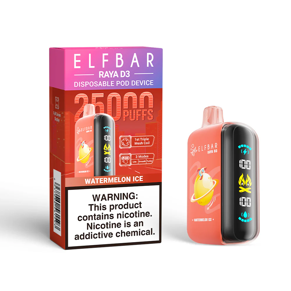 ELFBAR RAYA D3 cigarette électronique jetable (toutes les saveurs)