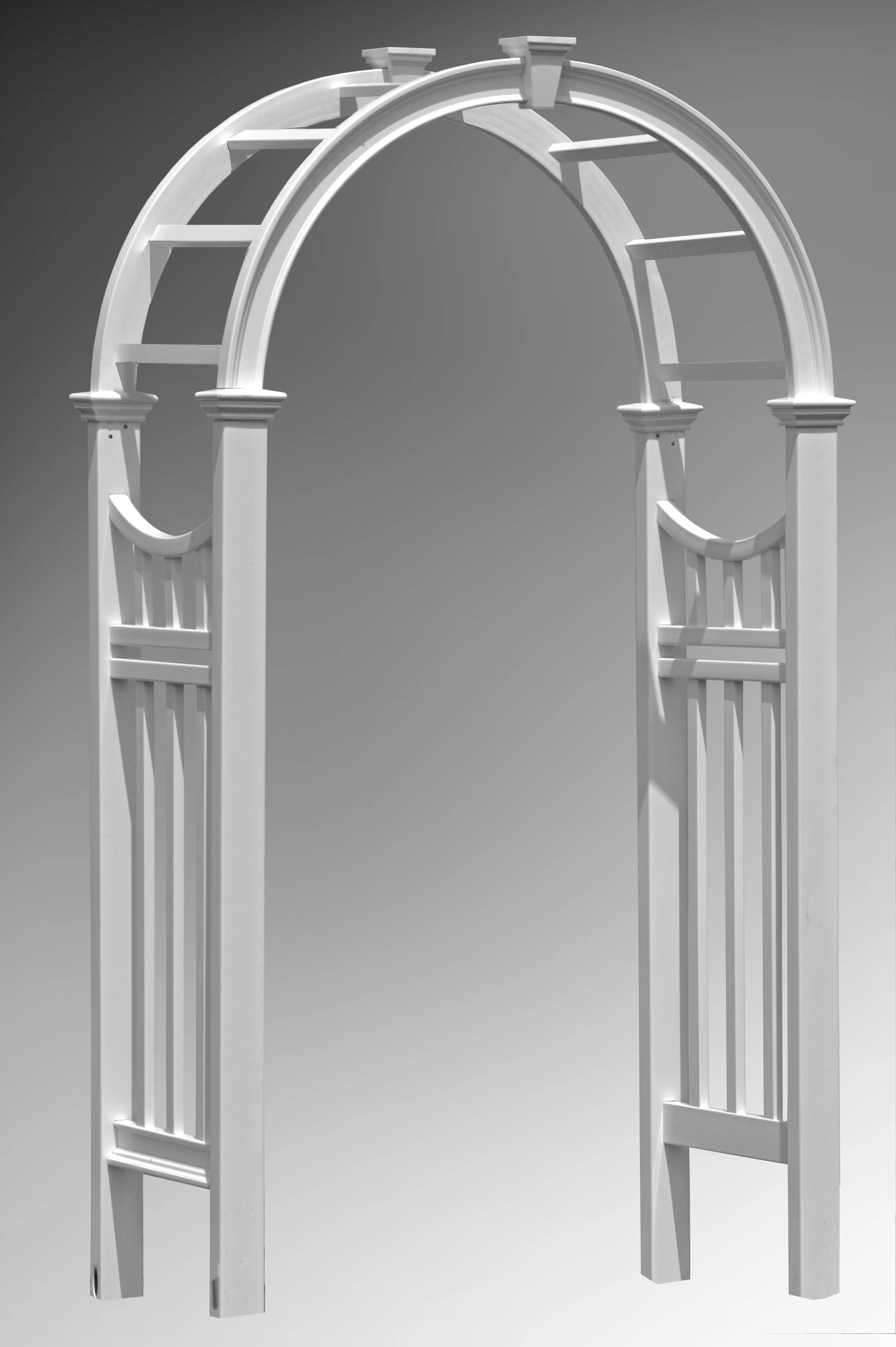 Vita 49" L x 24" W x 91.6" H Vienna Classic Vinyl Arbor, White, VA68144 - image 6