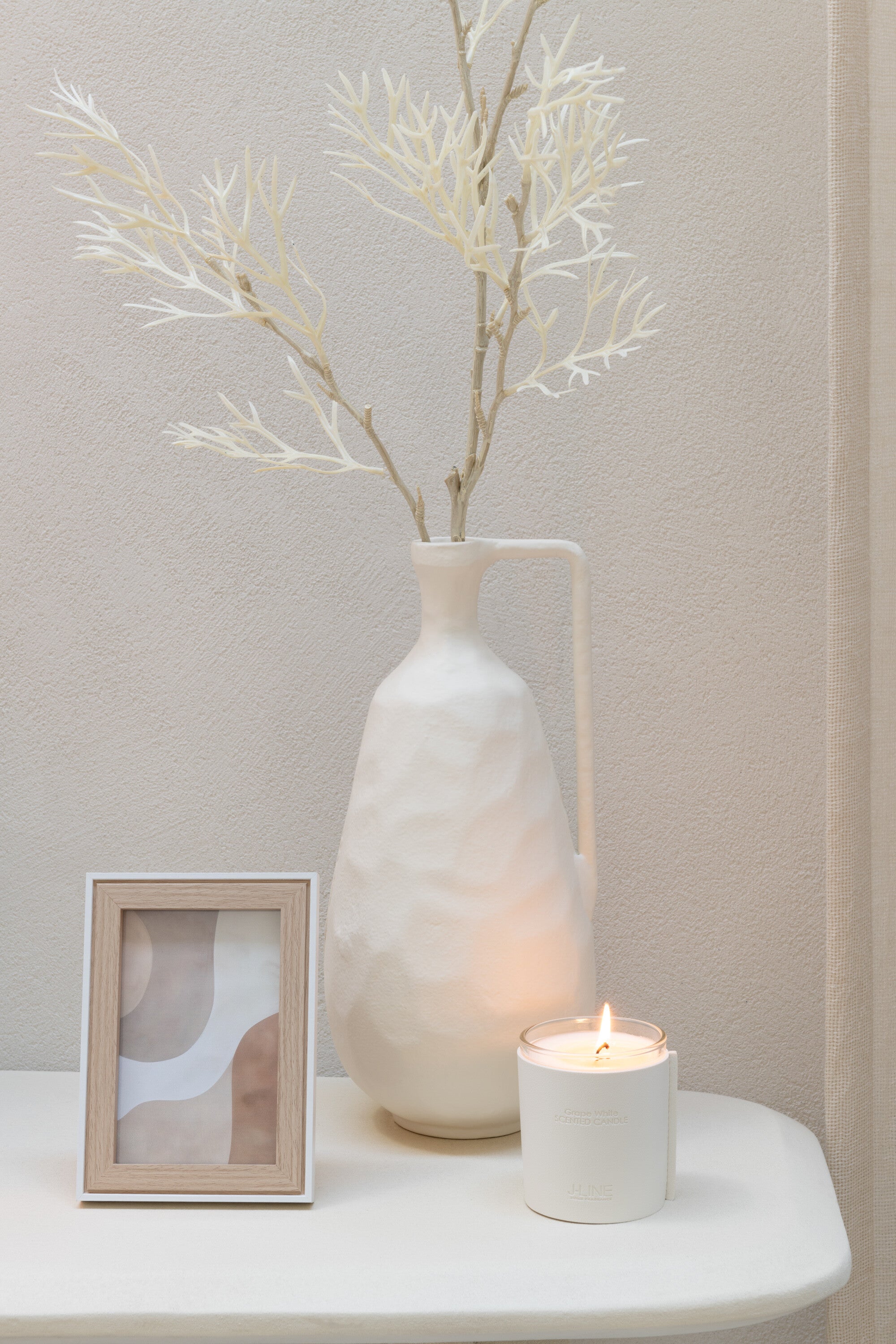 J-Line fotolijst Chloe - hout - naturel wit - small