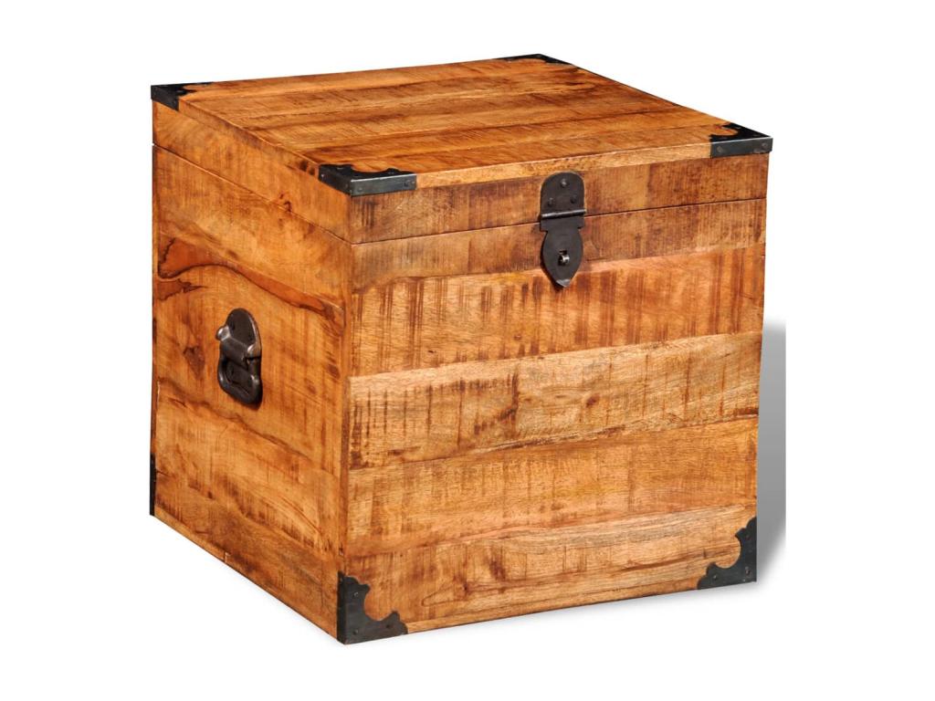 Cómoda de almacenamiento cúbica Madera de mango en bruto