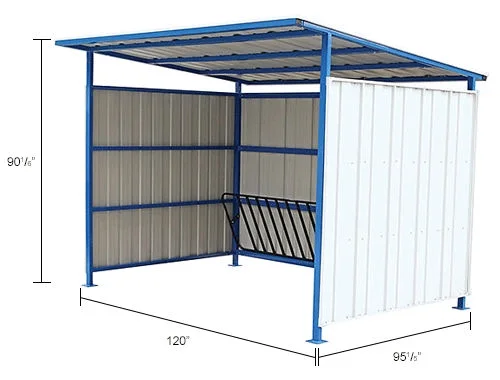 Global Industrial 708408 16 Bike Outdoor Bike Storage Shelter - 120 x 95.5 x 90.06 in. - image 4