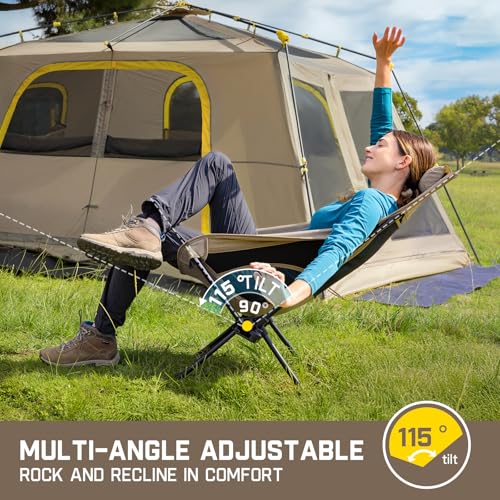 FanttikOutdoor Zeta L8 Max Camping Chair, Portable & Lightweight, Multi-Angle Adjustable, Supports up to 250 lbs, Comfort-Driven Design, High Strength Camping Chair for Travel, Hiking, Fishing (Brown)