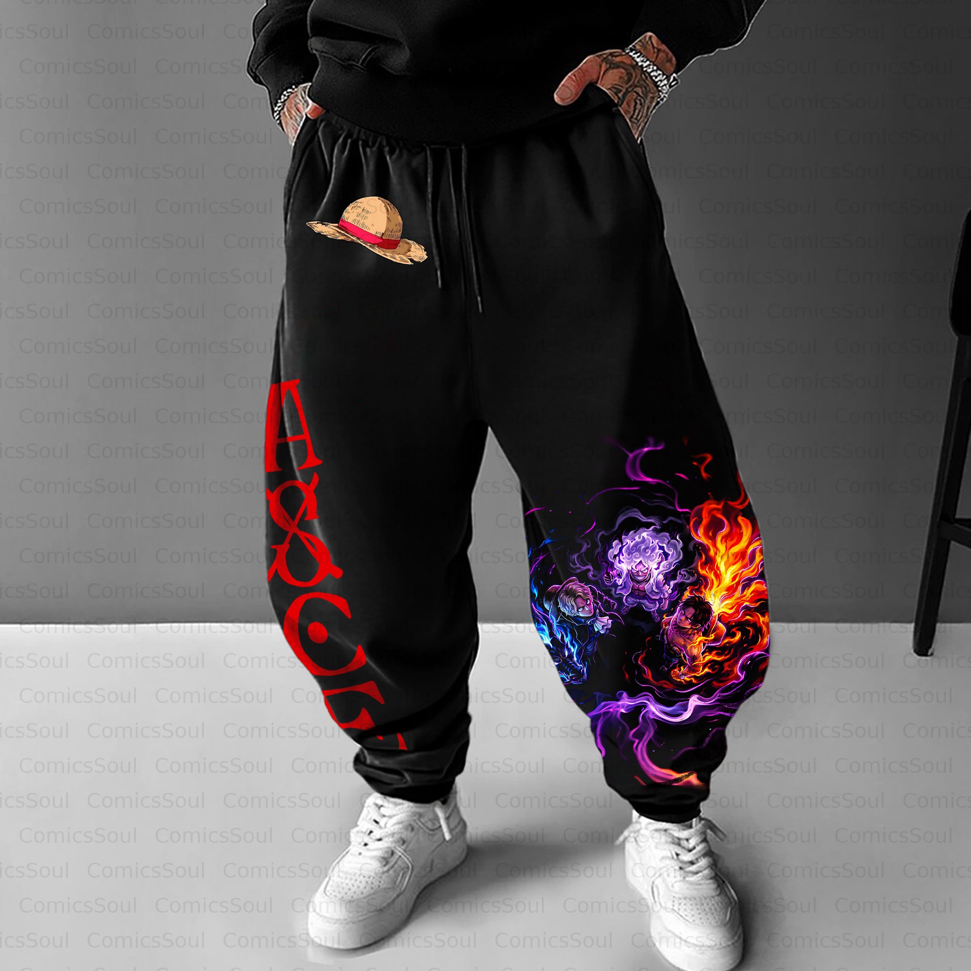 Unisex Casual Anime Streetwear Pant