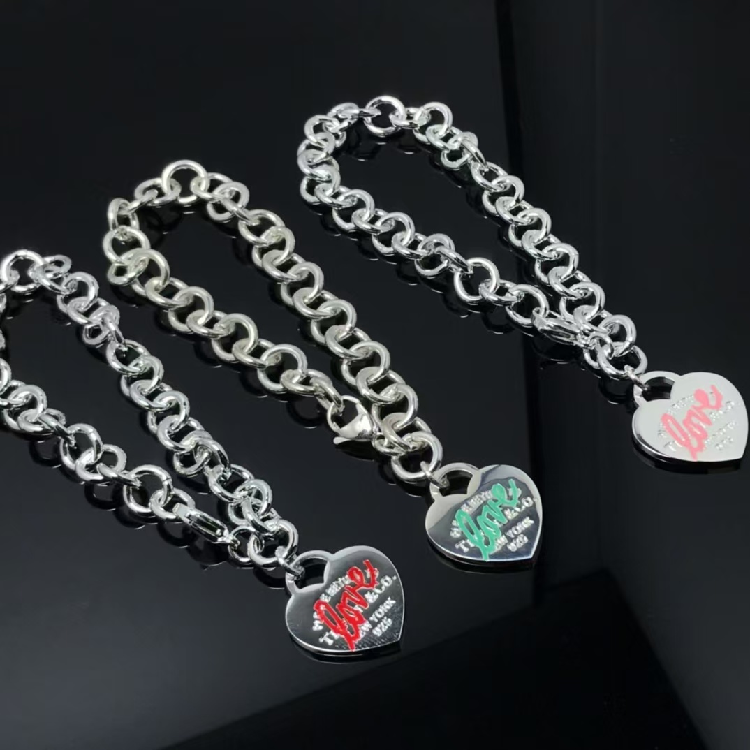 Tiffany Heart Tag Charm Chain Bracelet - Original Replica Club
