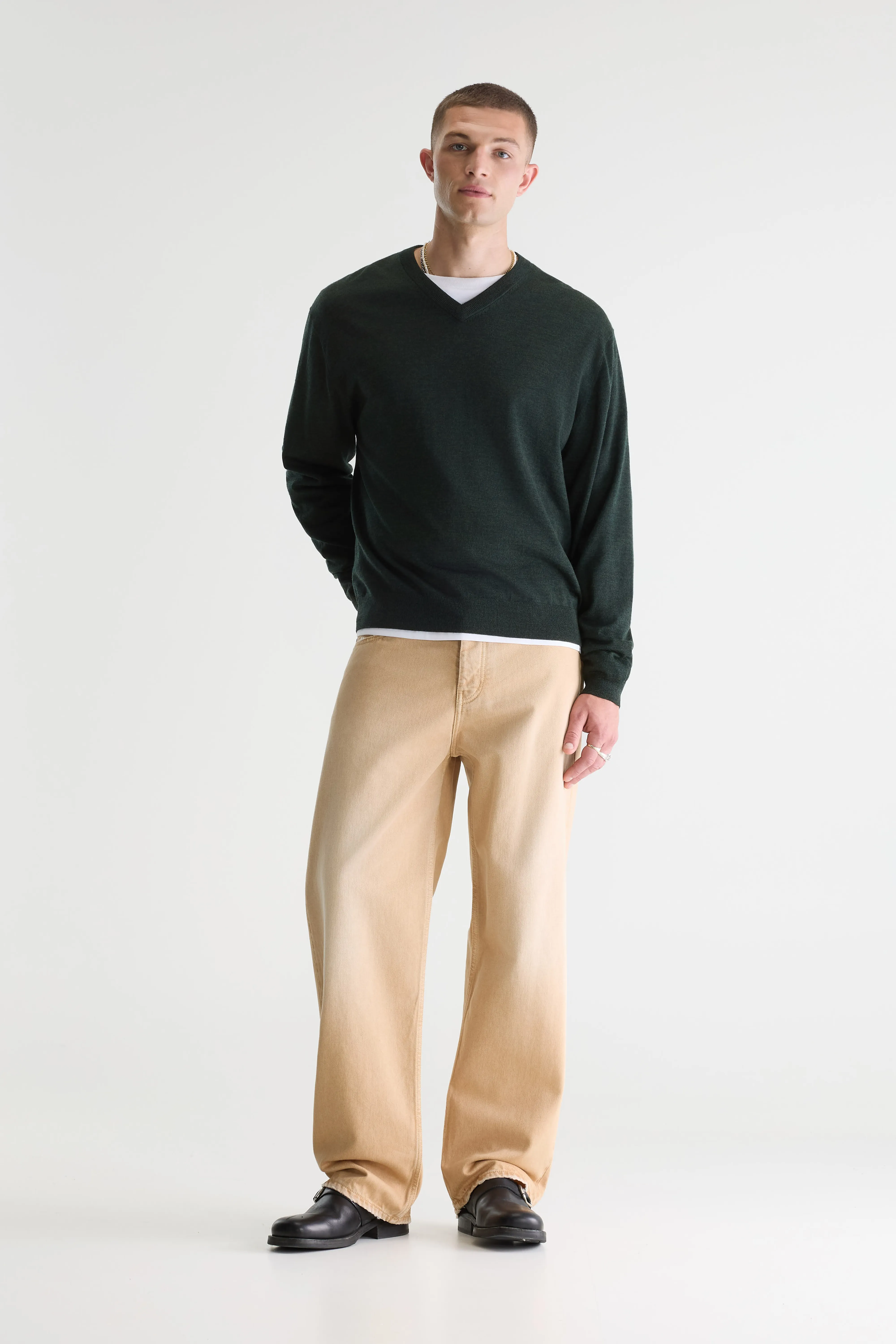 Bellerose Dilwy v-neck sweater (261 / M / DARK OLIVE)