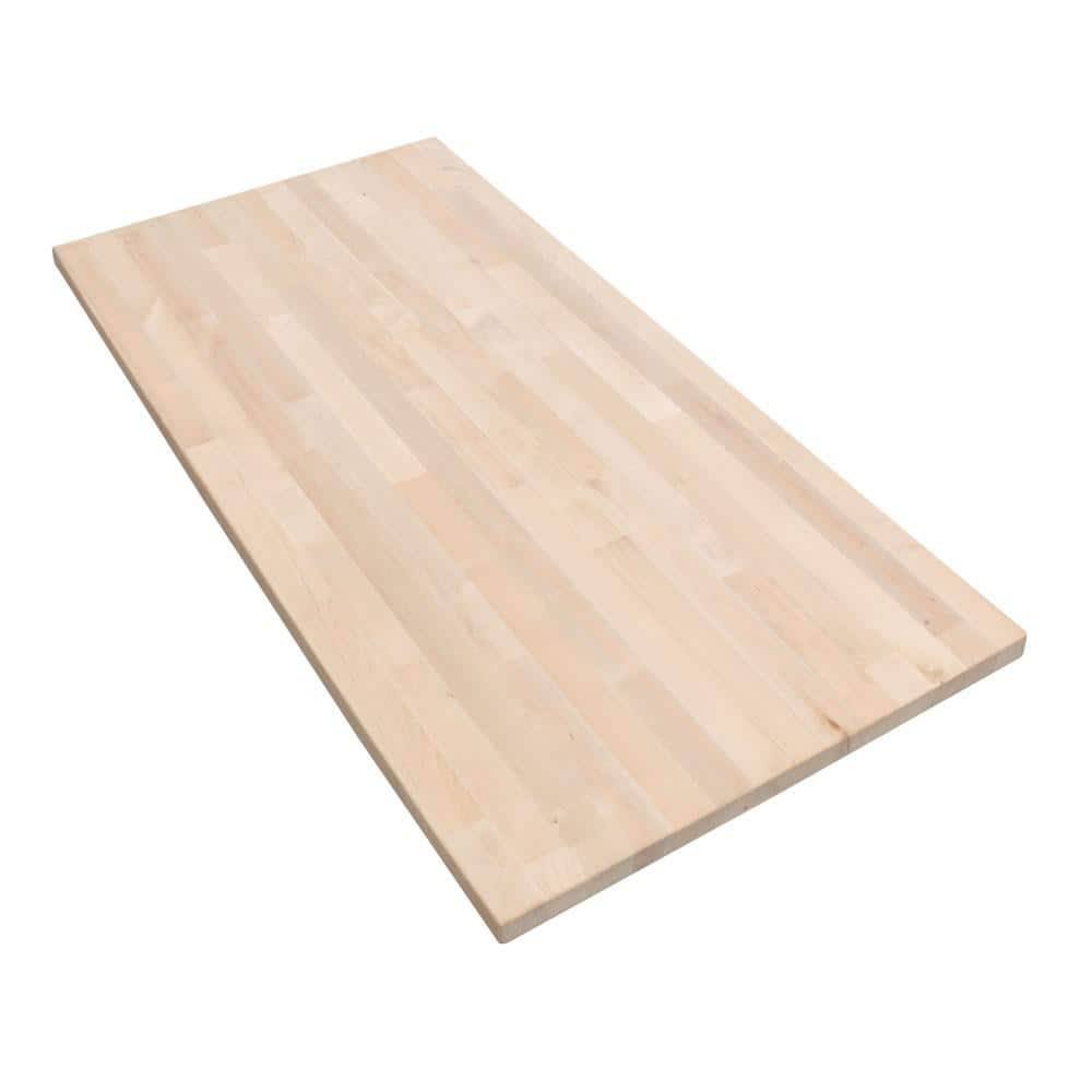 Wood Butcher Block Kitchen Countertop Unfinished Birch Cutting Board 98 x 25 in.(Unfinished Birch/8.17 ft. L X 25 in D X 1.5 in)