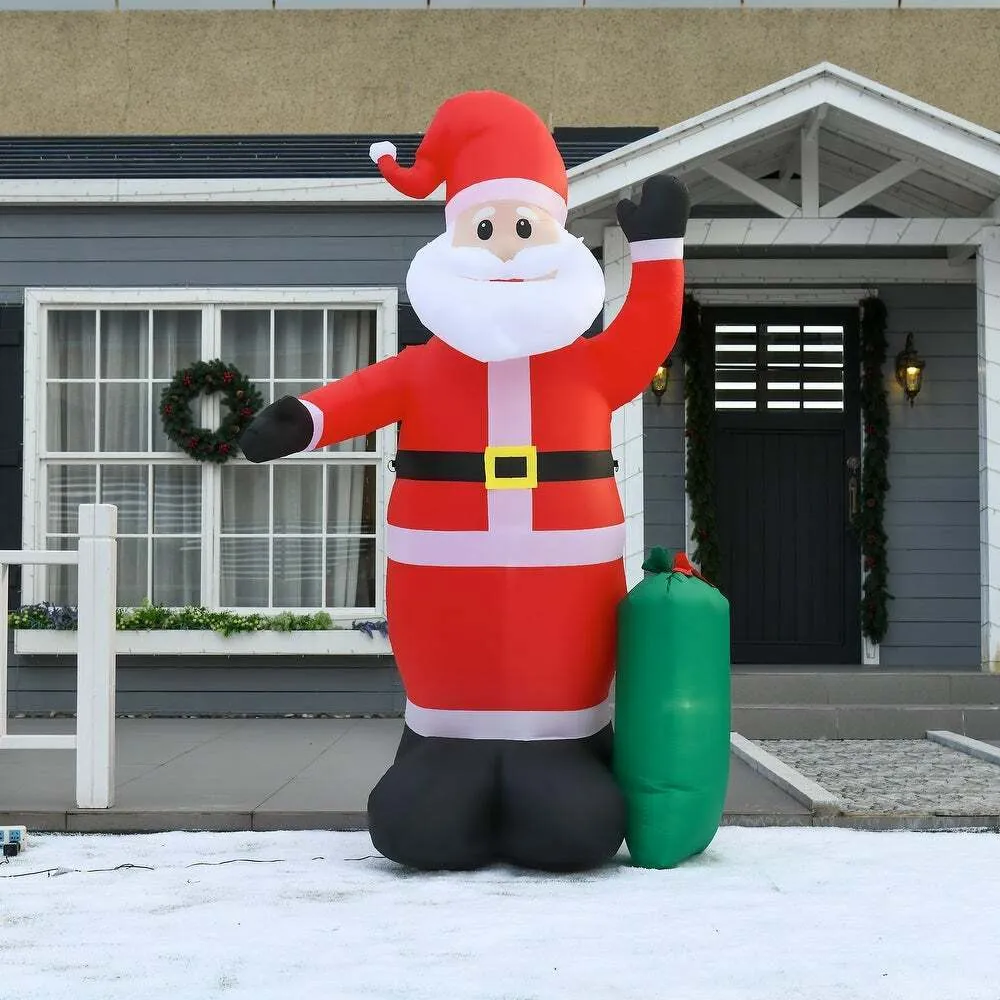 WAYFAIR 8' Santa Inflatable Christmas Decoration With Gifts