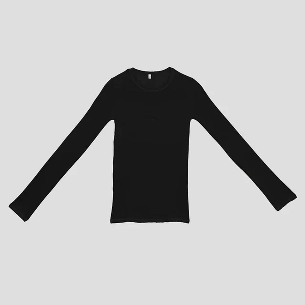 Baserange - T-Shirt Heart manches longues - Noir