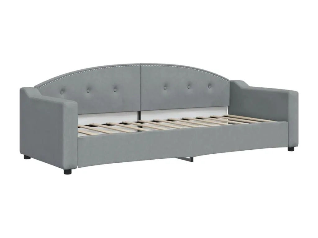 Patriciabaezcasa Sofá cama tela gris claro 80x200 cm