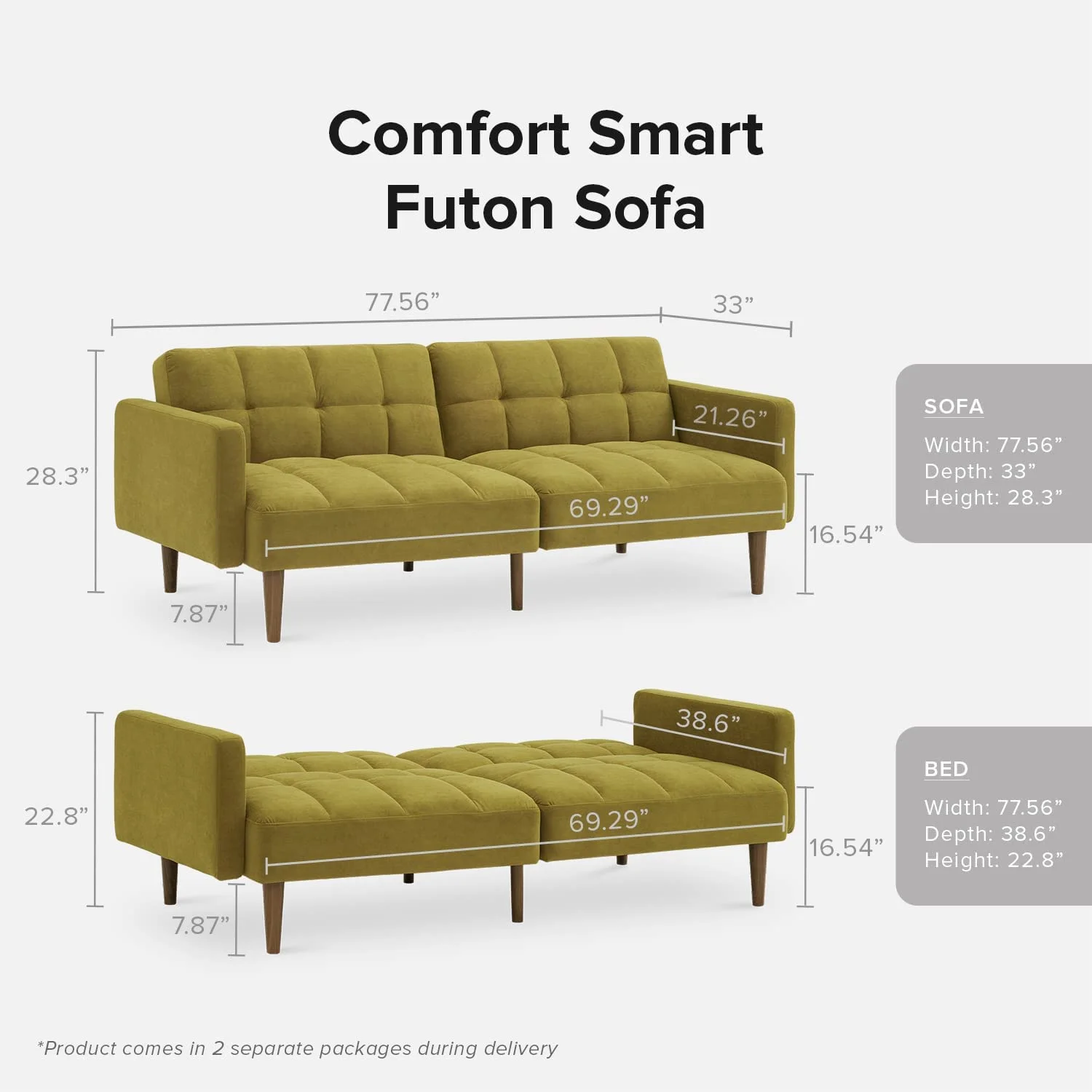 Mopio Aaron Futon Sofa Bed Old Rosa - Image 37