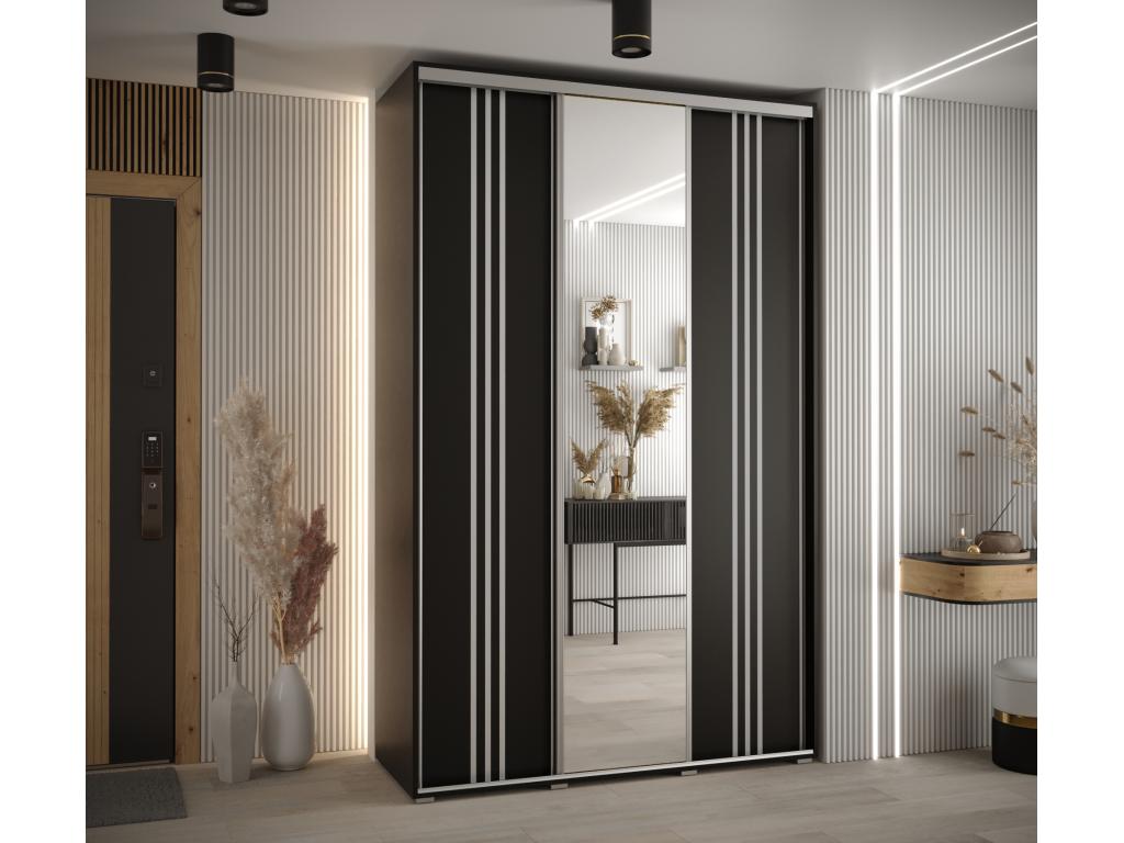 ARMARIO DAVOS 7 DE PUERTAS CORREDERAS 235,2/150/45 3 puertas (Artisan/Artisan/Plata)