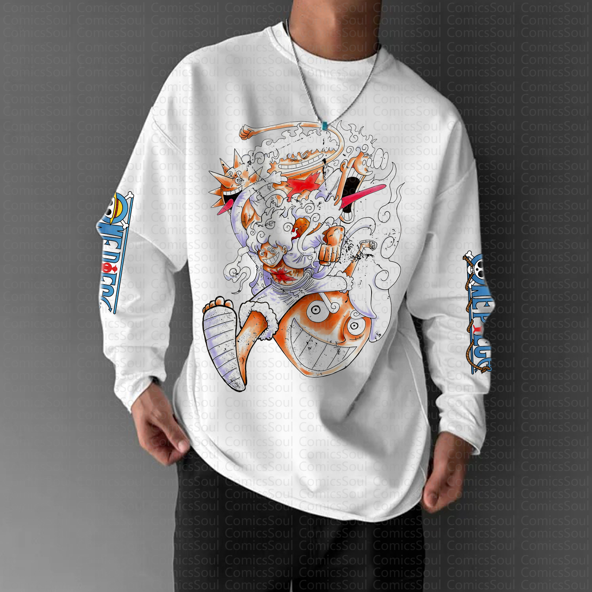 Unisex “Comicssoul” Anime Graphic Streetwear Vintage Long-Sleeved T-shirt