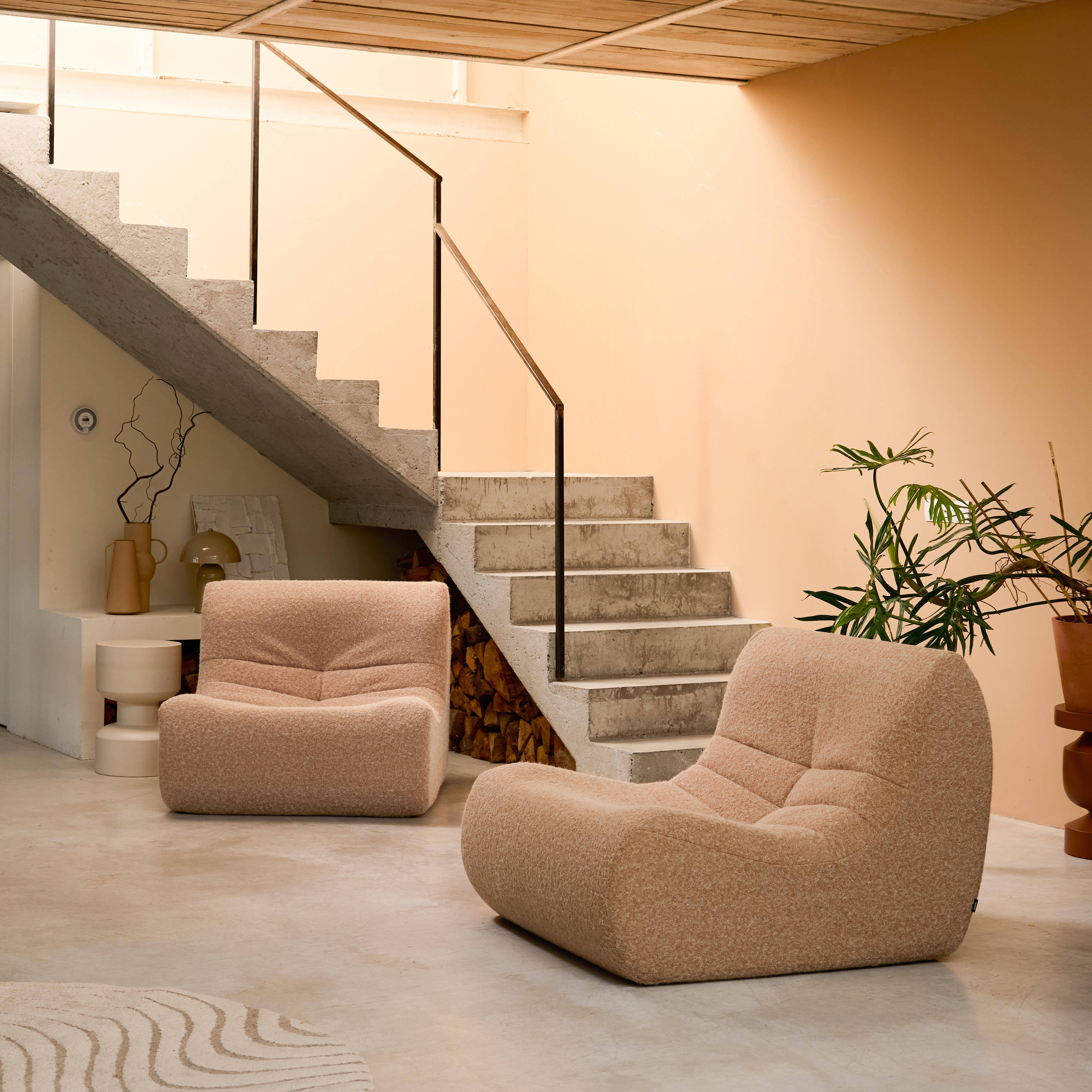 Sokol alpaca - Sofá modular en tejido efecto alpaca, 2 plazas
