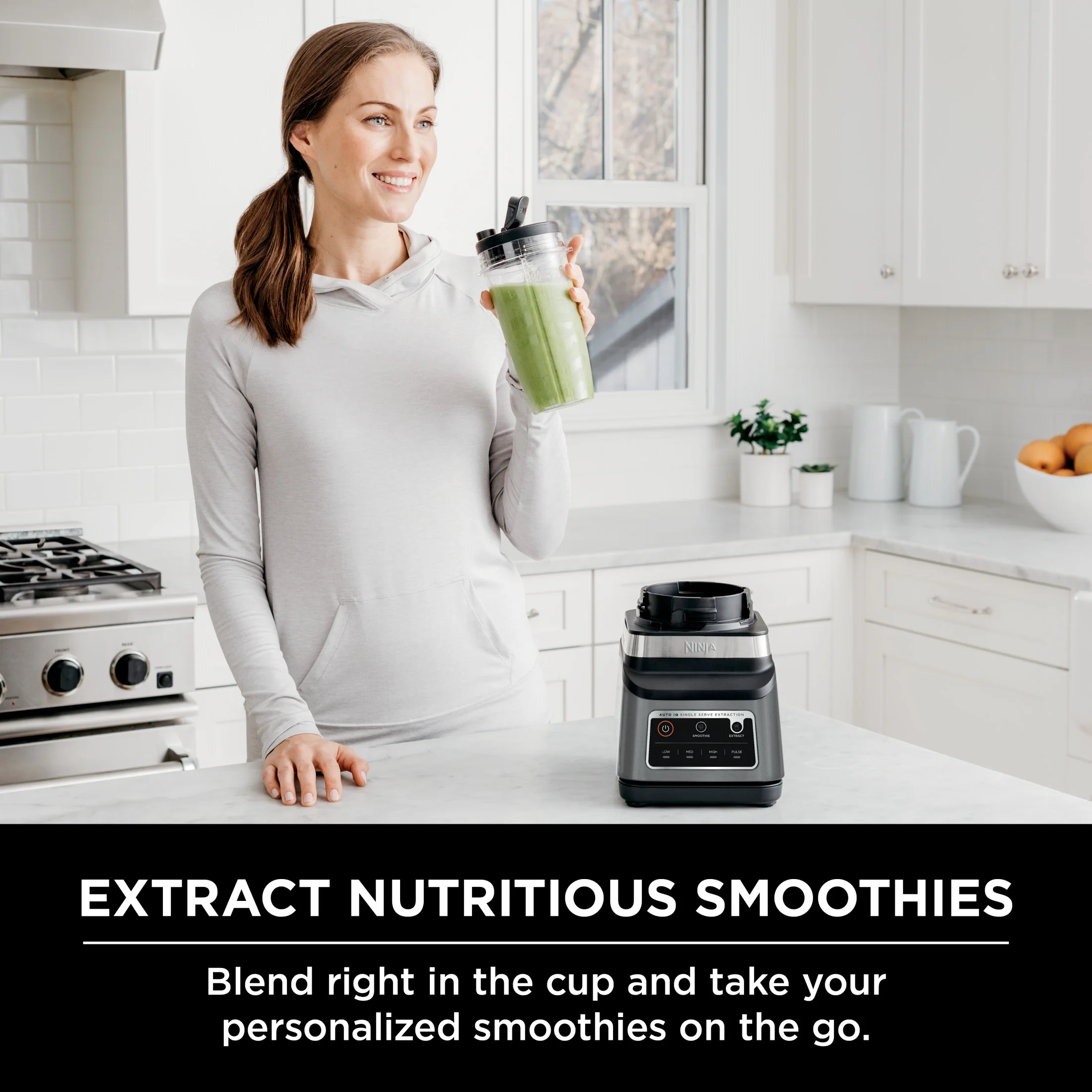 Ninja Professional Plus DUO Blender, 1400 W, 2 Auto-IQ Programs for Smoothies, Nutrient Extraction, 72 oz* Total Crushing Pitcher & (1) 24 oz To-Go Cup, Black, BN750 - Image 4