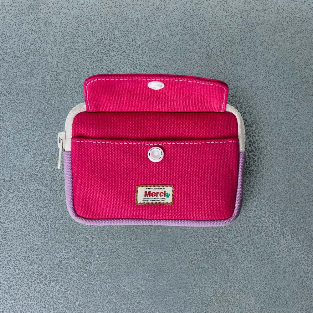 Merci - Porte Monnaie Candide - Fuchsia & Lila