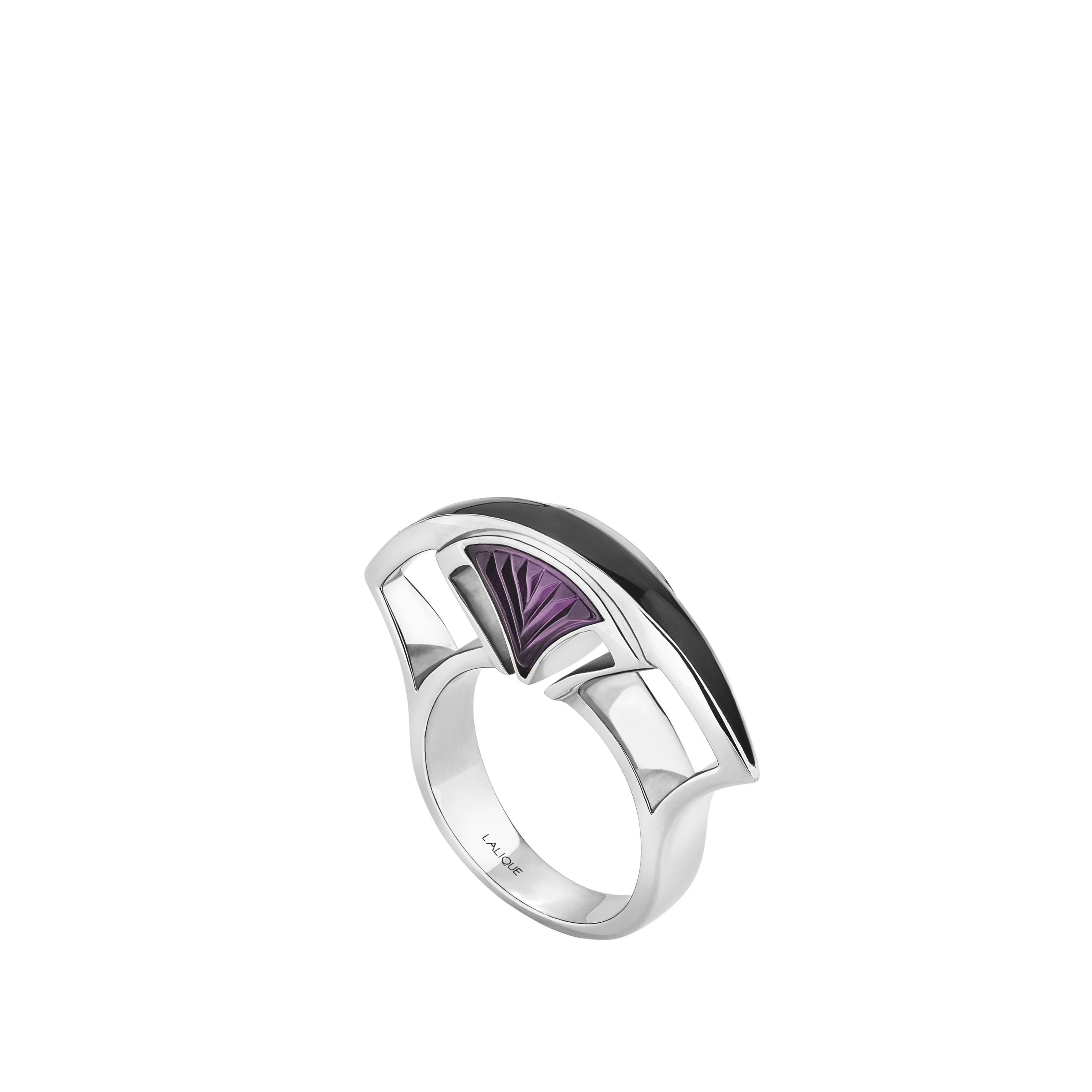 BAGUE LARCADE - CRISTAL VIOLET CRÉPUSCULE, ARGENT