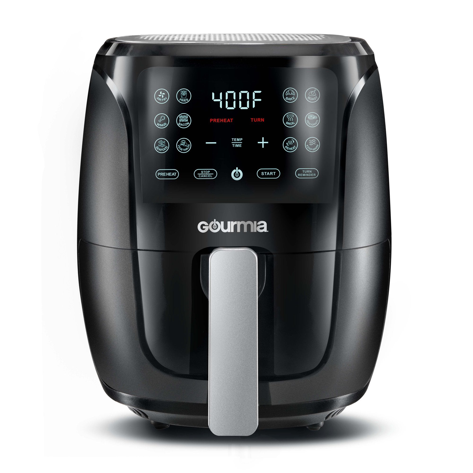 Gourmia 4-Qt. Stainless Steel Digital Air Fryer, Black