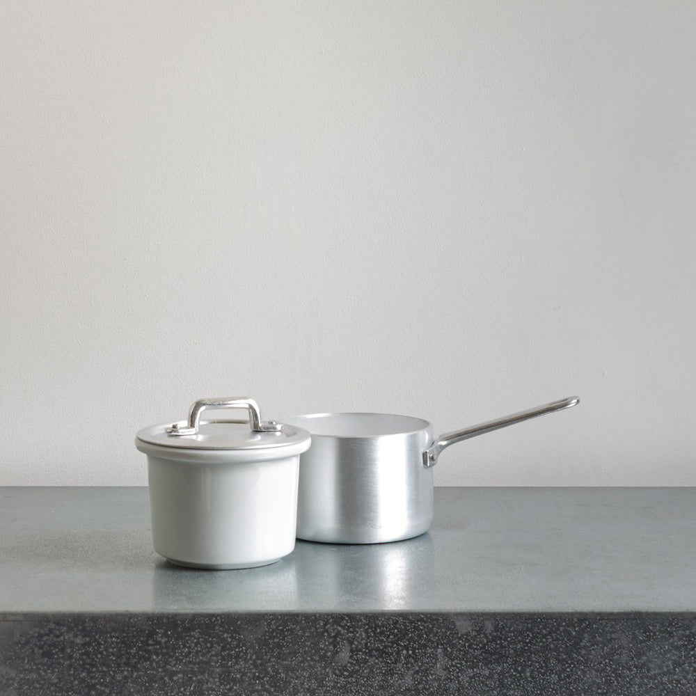 Casserole haute et couvercle en aluminium