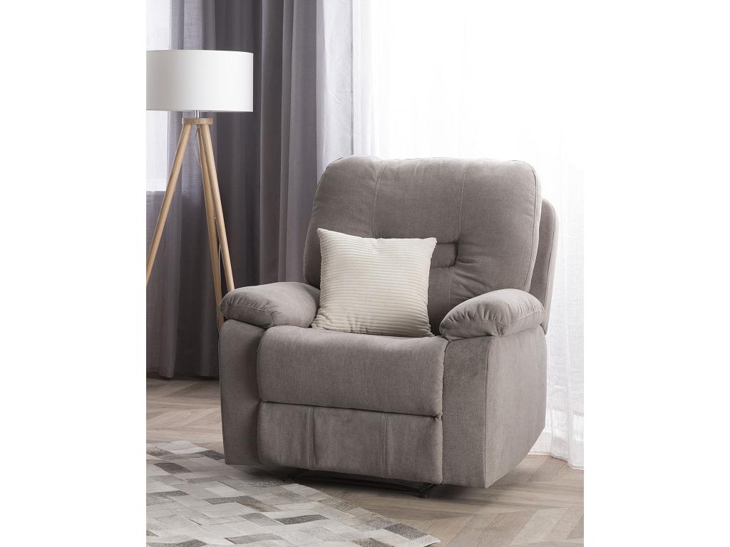 Sillón reclinable Homelyvo Tela Gris pardo