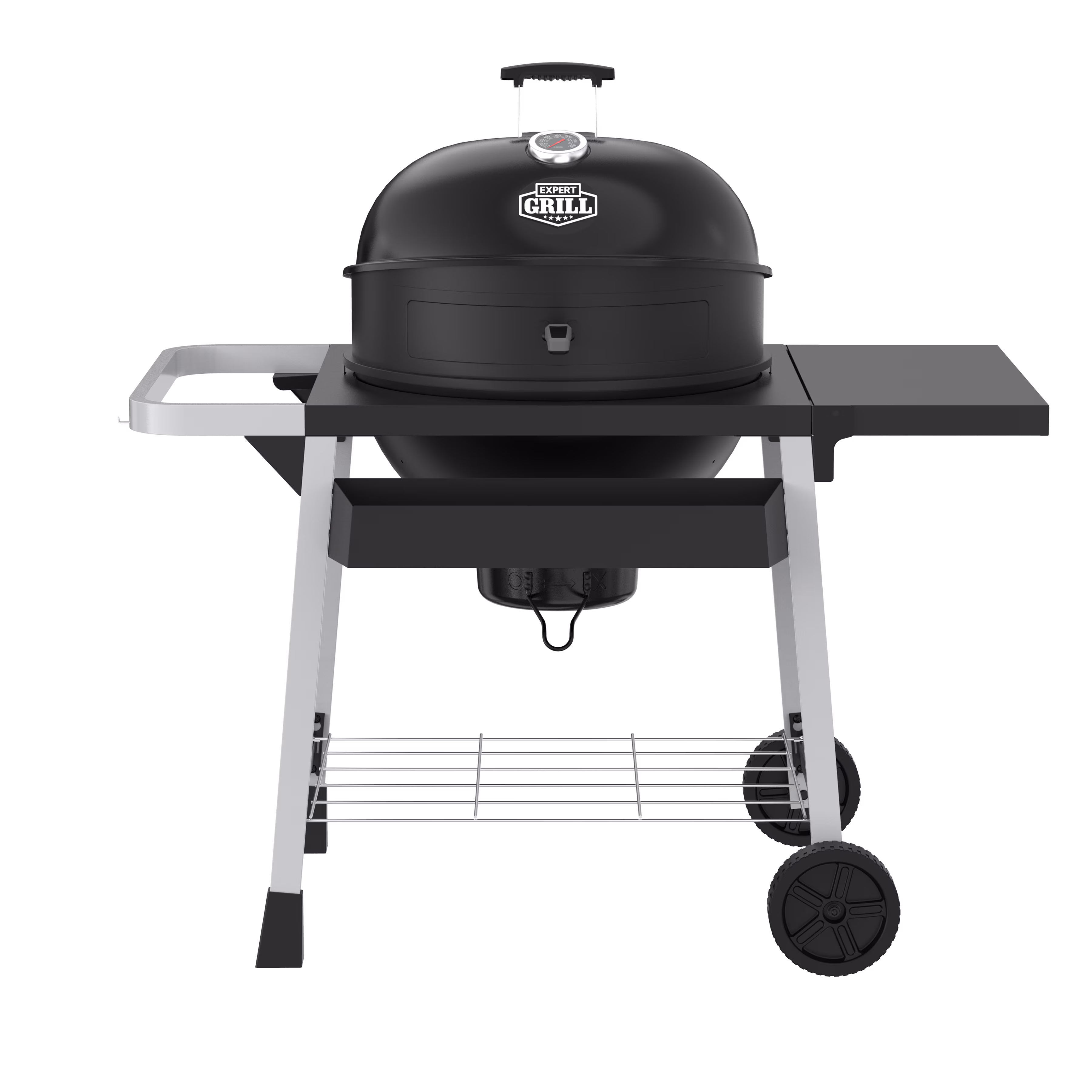 Expert Grill Kettle Cart with Pizza Accessories and Warming Rack