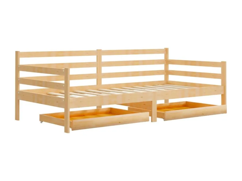 Sofá cama con cajones Hogarsens maciza 90x200 cm