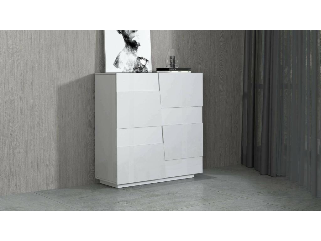 Armario multiusos 2 puertas Hominor - Armario multifuncional - Armario de 2 puertas - 120x44h126 cm - Blanco