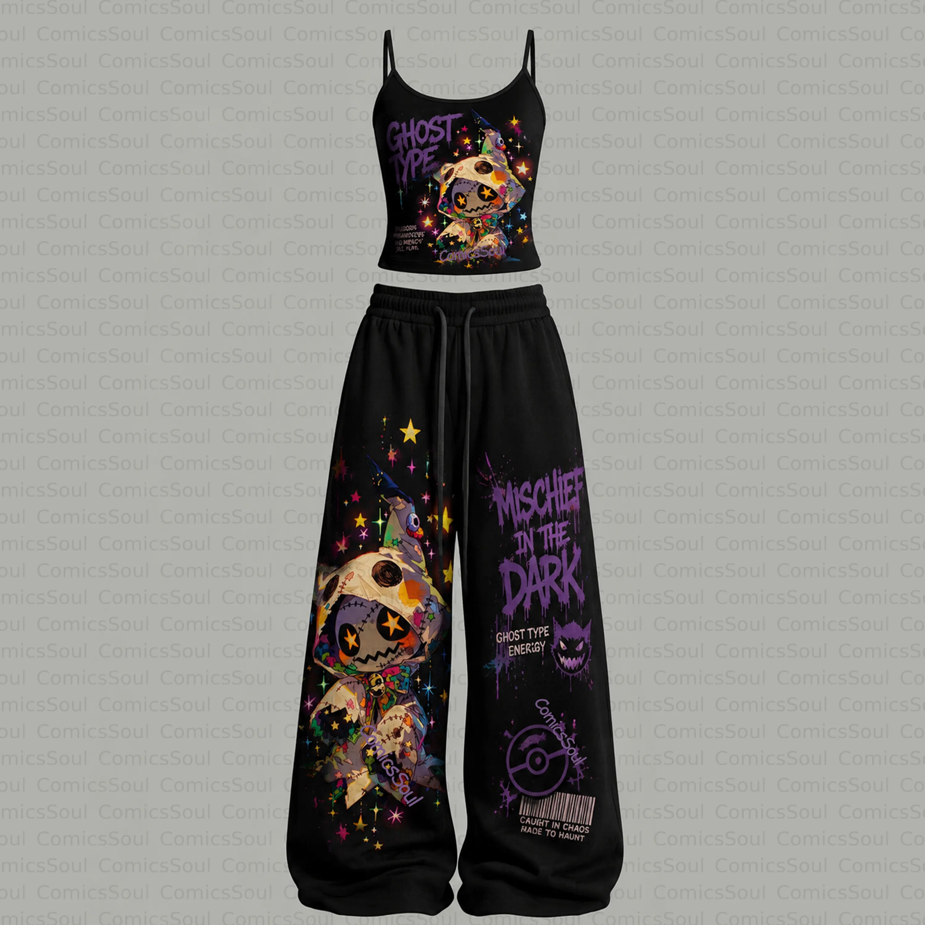 Pokémon Top & Elasticated Trousers Two-Piece Set TeeThreads Sustain the Scene with Custom Apparel