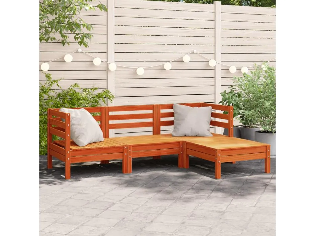 Set de sofás de jardín 8 pzas y cojines ratán sintético gris 34250mths