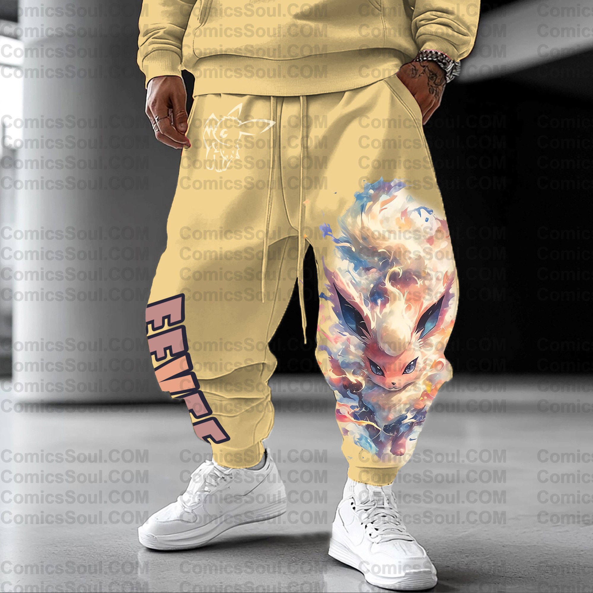 Unisex Anime Inspired Vintage Pants| Eevee