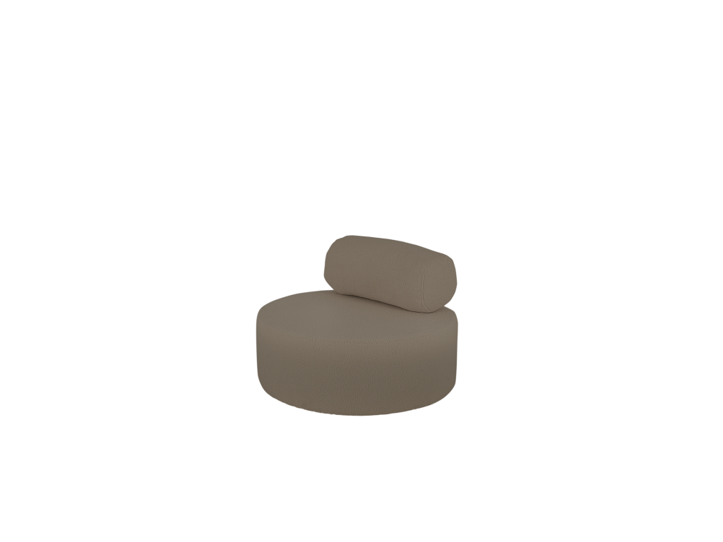 Sillón de buclé redonda color marron 105x50cm - ANE - Laocacasas