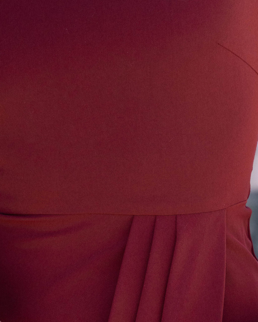 Aglow Strapless Draped Midi Dress - Wine - Se7enfashion