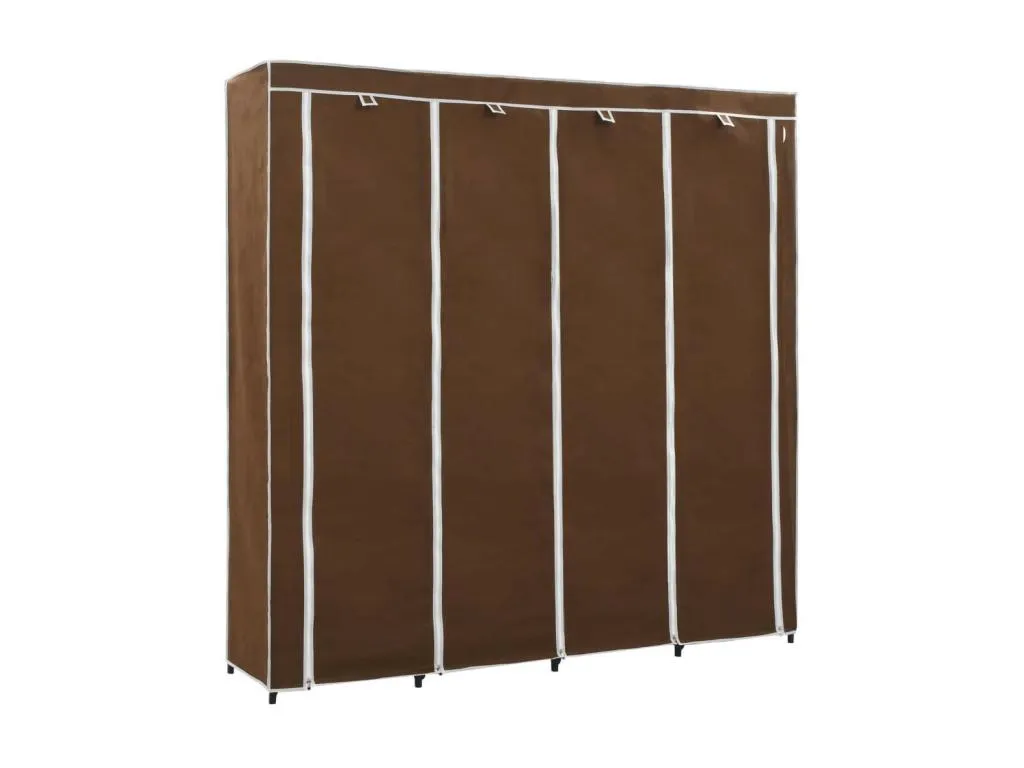 Armario con 4 compartimentos marrón 175x45x170 cm