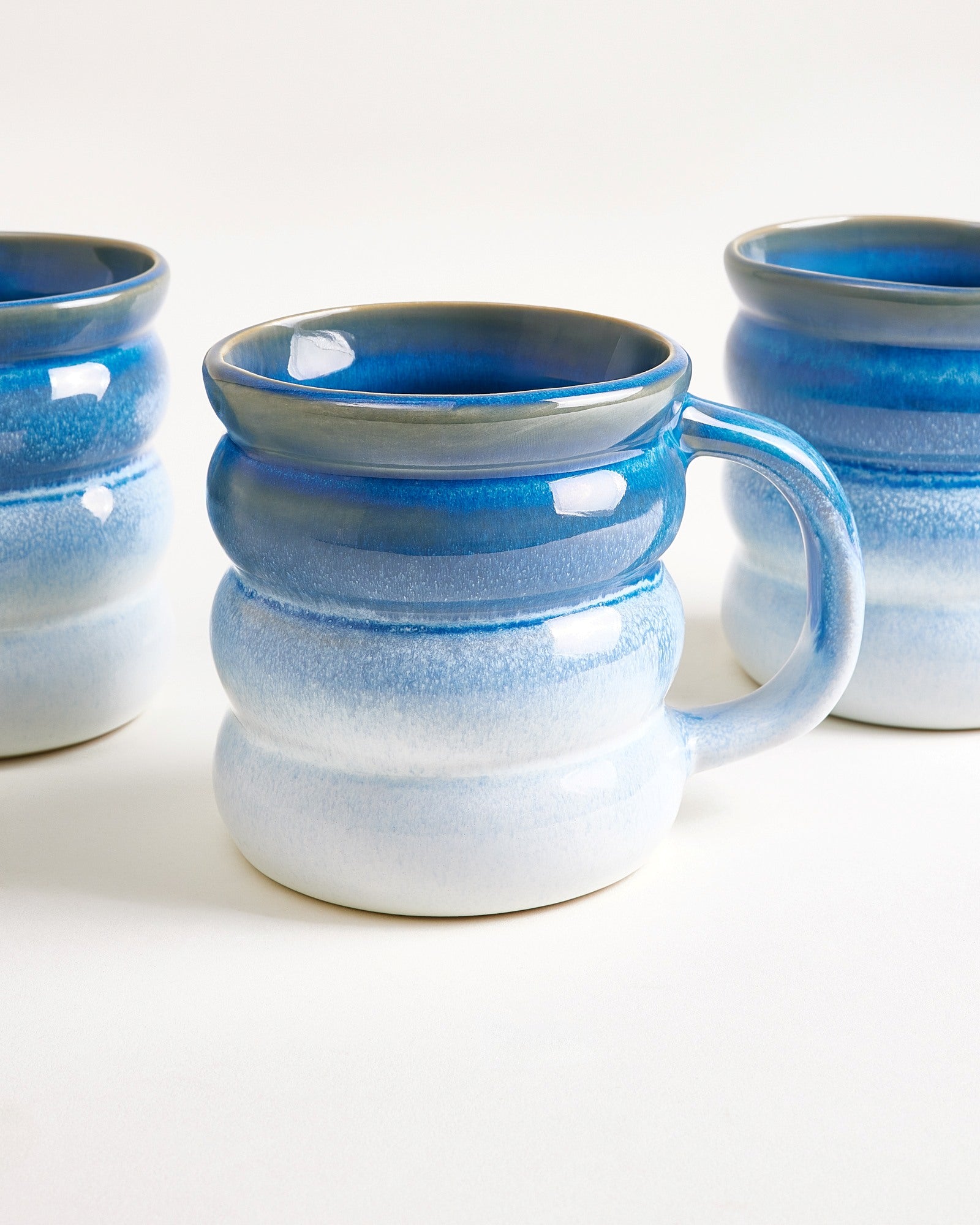 Ombra Tasse groß bubble dunkelblau hellblau 4er-Set