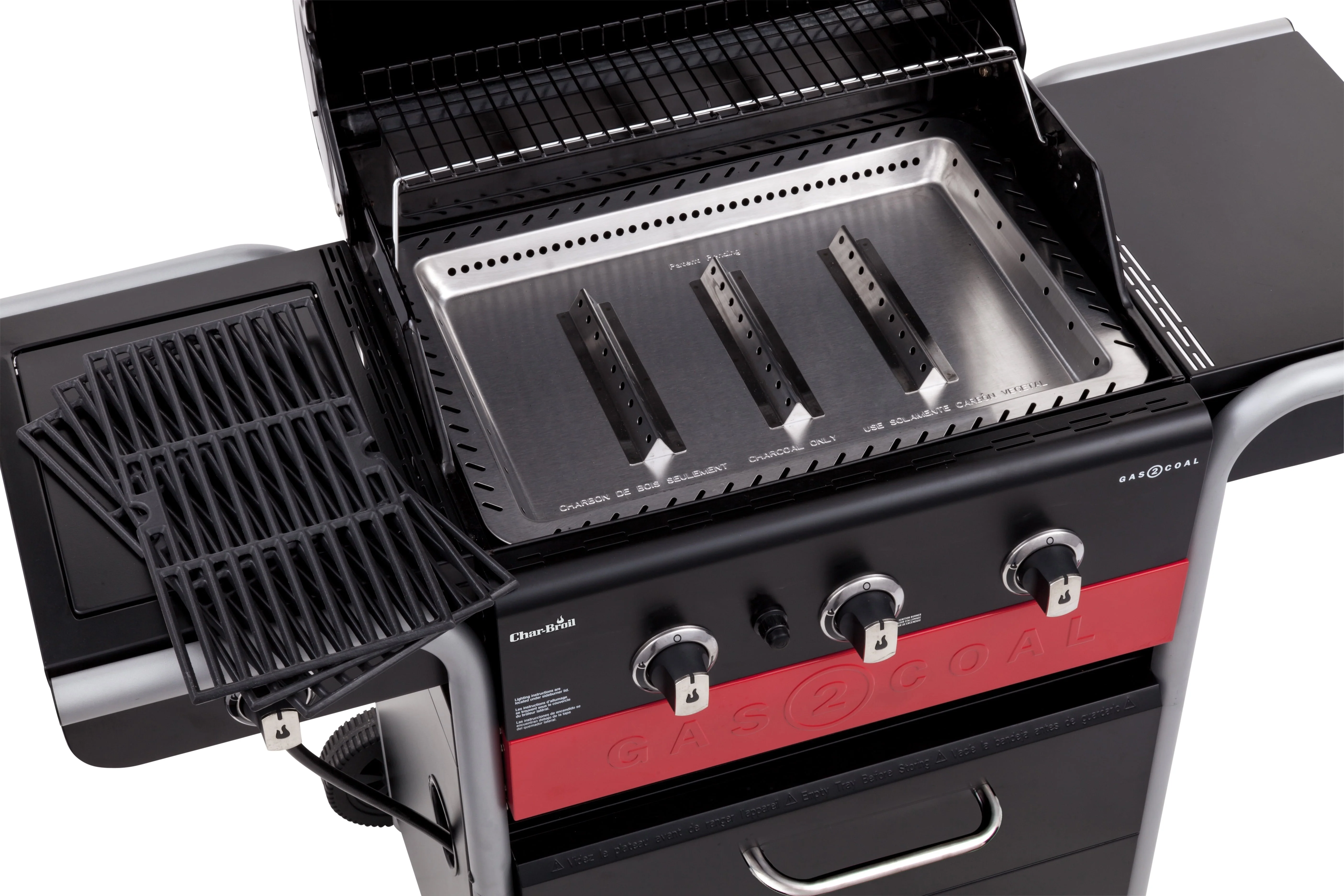 Gas2Coal 3-Burner LP Gas & Charcoal Outdoor Combination Grill